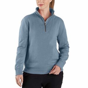 WOMEN'S TENCEL™ FIBER SERIES RELAXED FIT HALF-ZIP SWEATSHIRT THUNDERCLOUD NWOT